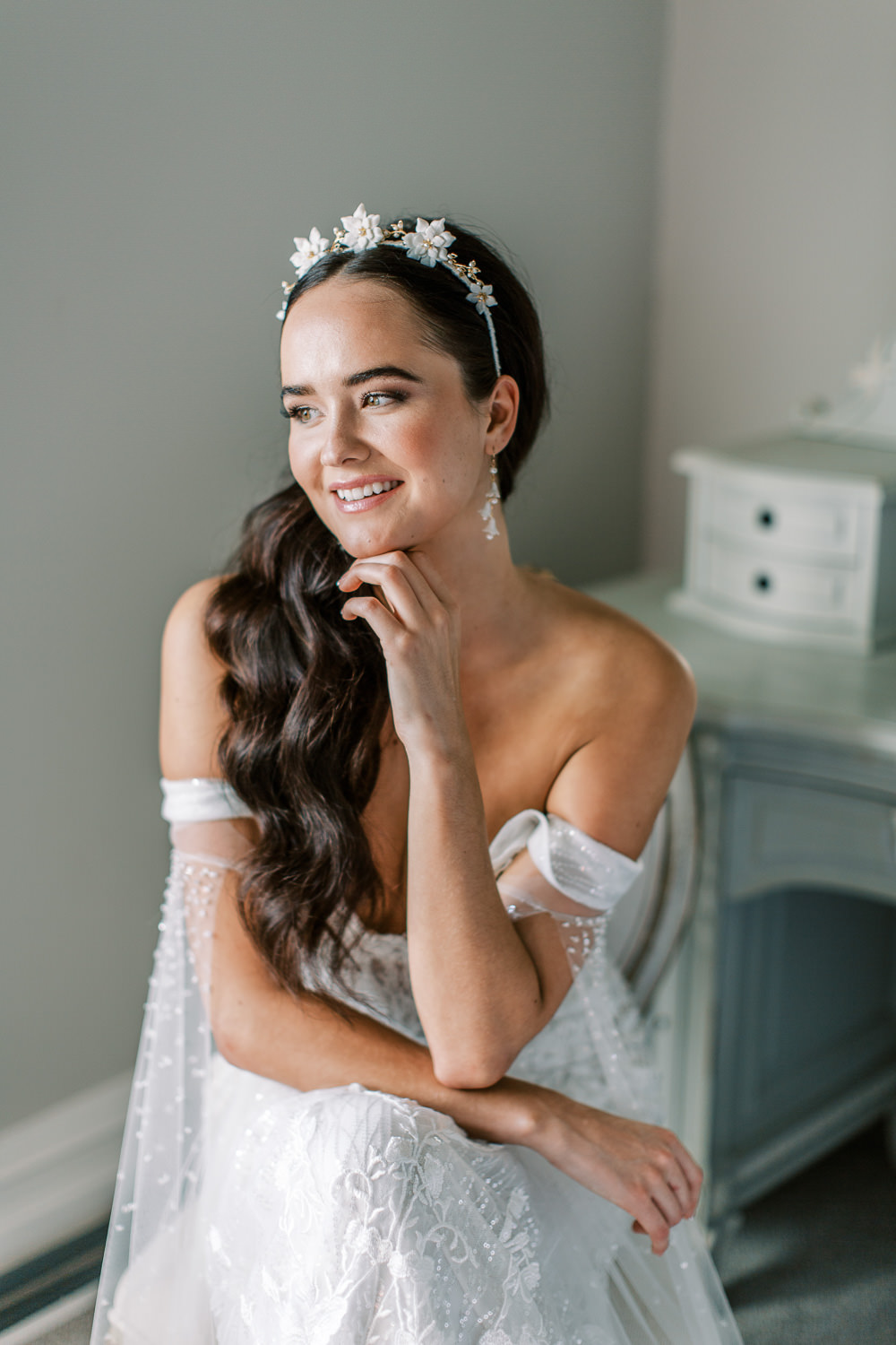 Bride Tiara Crown Glewstone Court Wedding Iris and Ivy Photography