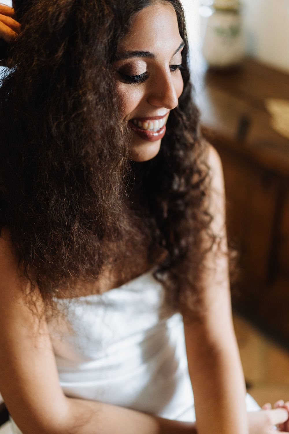 Italian Lebanese Wedding Francesco Pennacchietti Bride Curly Hairstyle