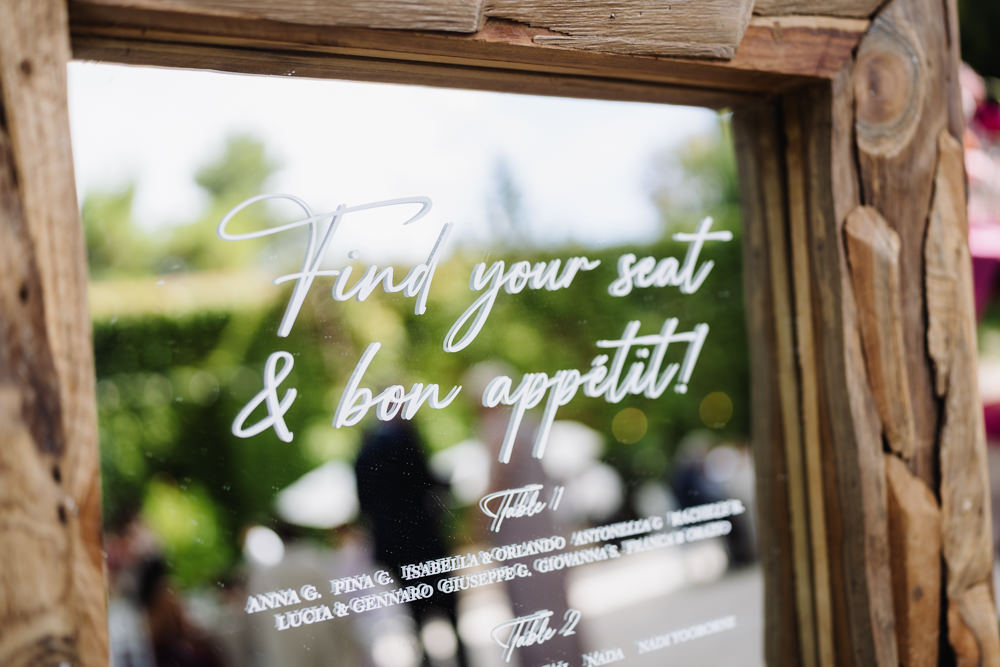 Menu Sign Italian Lebanese Wedding Francesco Pennacchietti