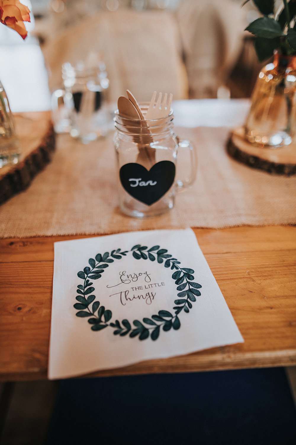 Custom Napkin Kent Village Hall Wedding Holly Rose Weddings