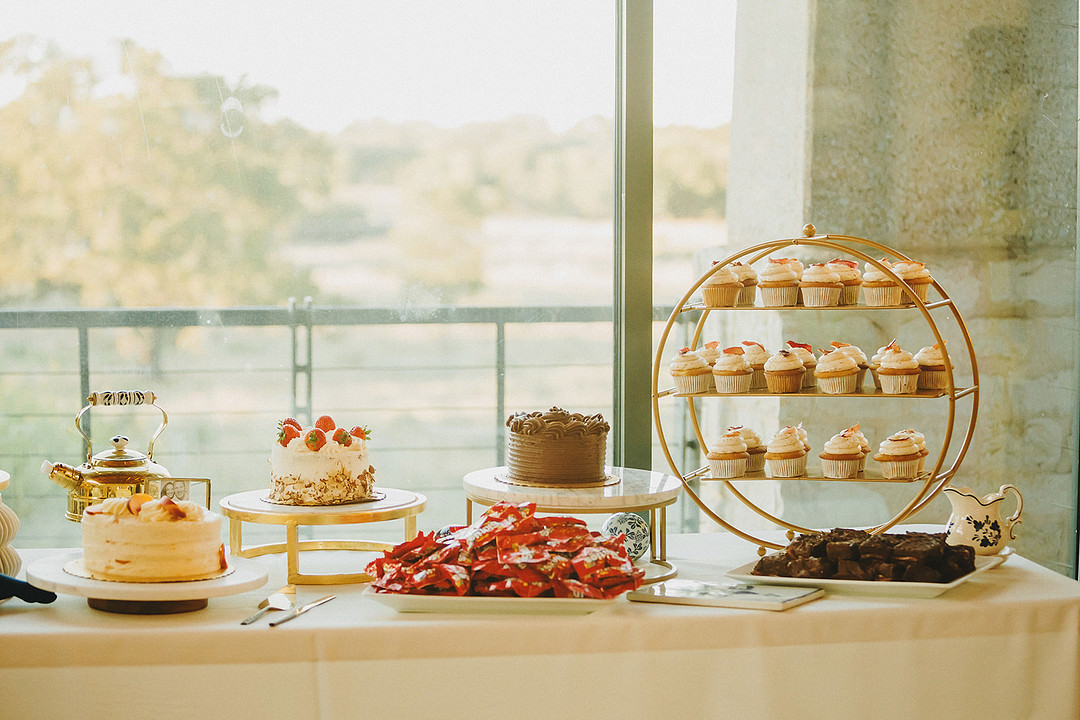Dessert Cake Table Lady Bird Johnson Wildflower Center Wedding Two Pair Photography