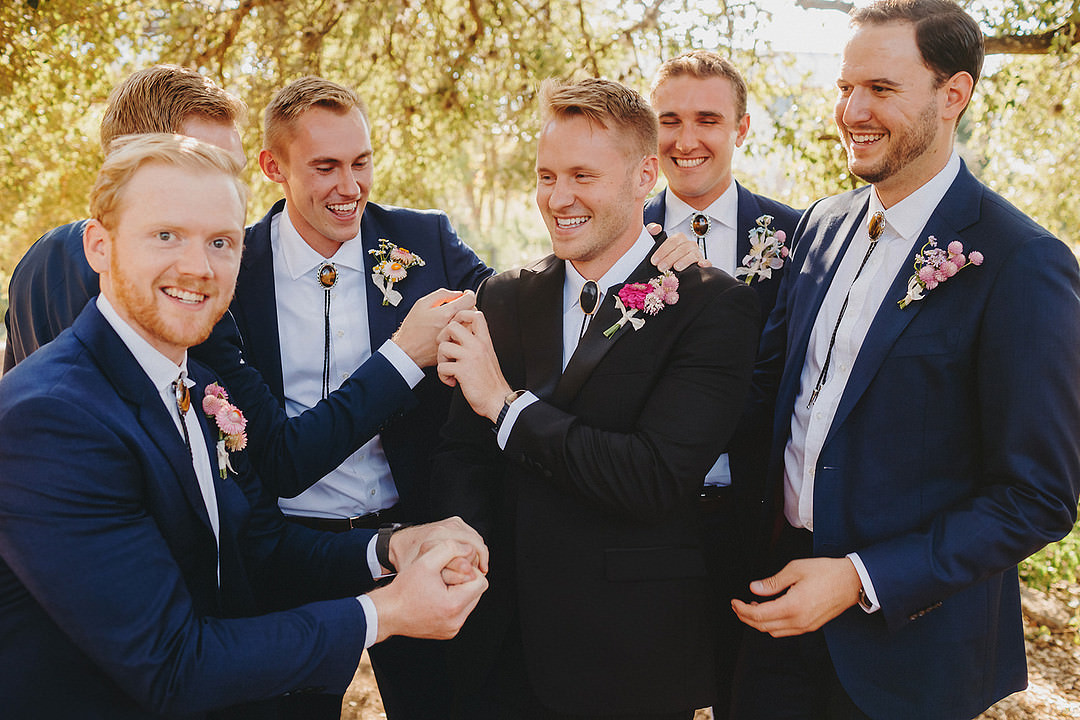 Groom Groomsmen Suits Lady Bird Johnson Wildflower Center Wedding Two Pair Photography