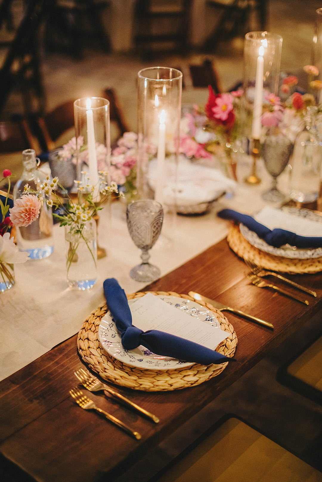 Place Setting Rattan Mat Lady Bird Johnson Wildflower Center Wedding Two Pair Photography