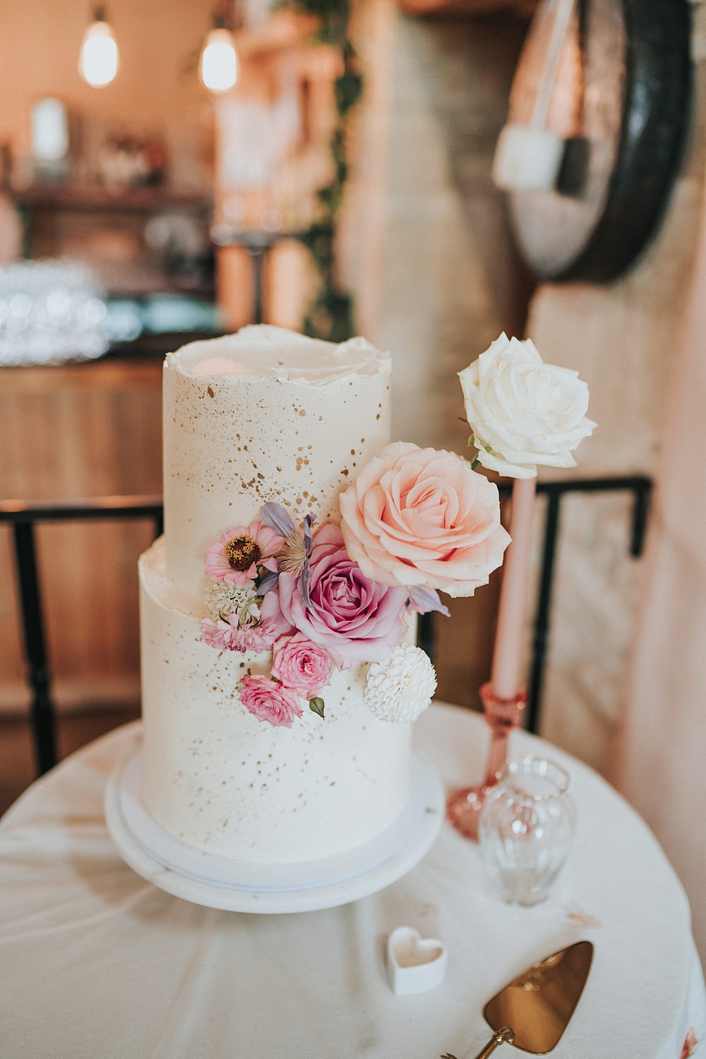 Buttercream Cake Rose Flowers Magenta Pink Wedding Holly Rose Weddings