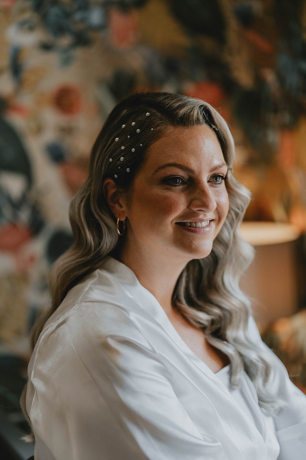 Manor Lake Wedding Grace Dove Photography Bride Makeup Natural Hair Waves Pins