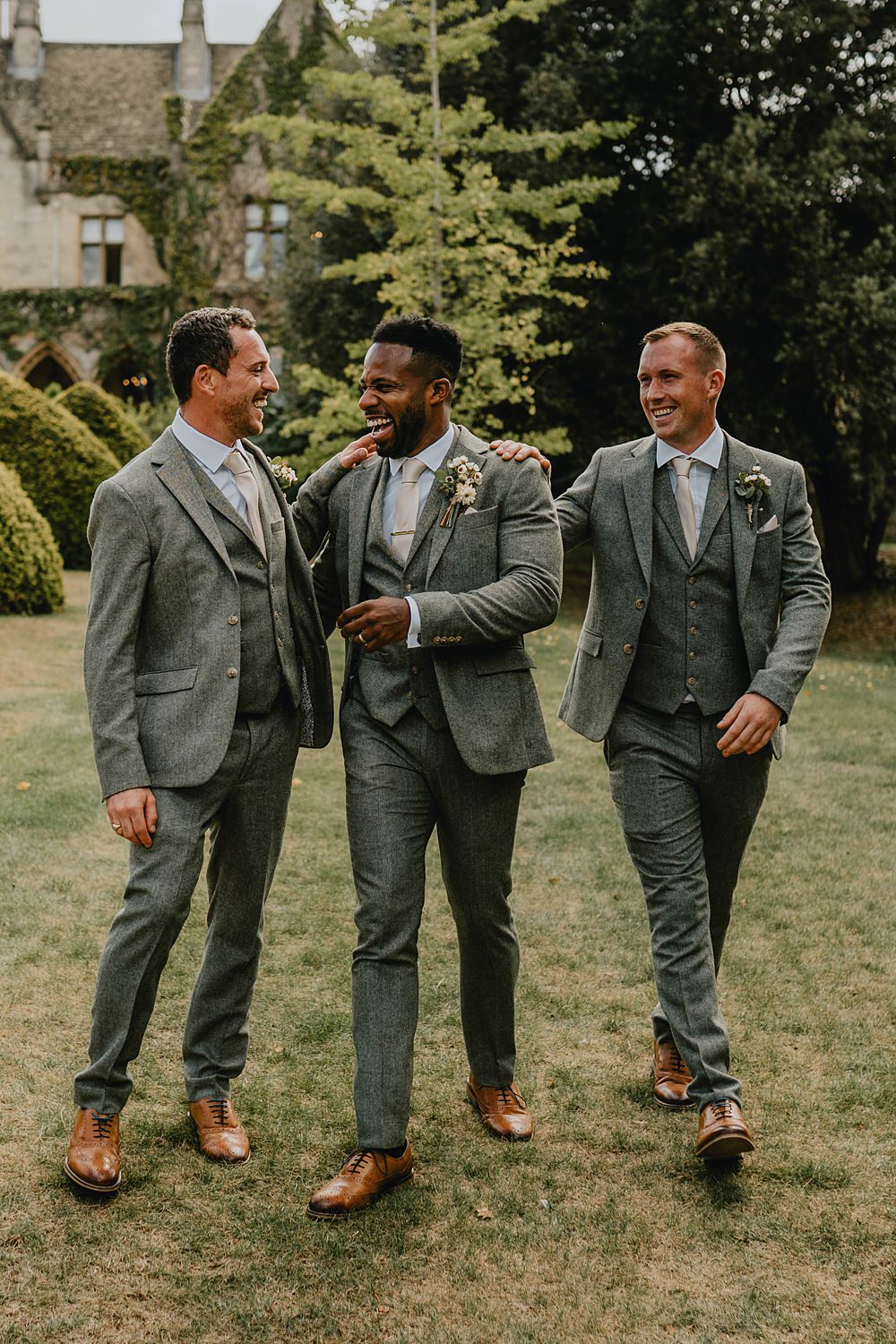 Green Suit Groom Groomsmen Manor Lake Wedding Grace Dove Photography