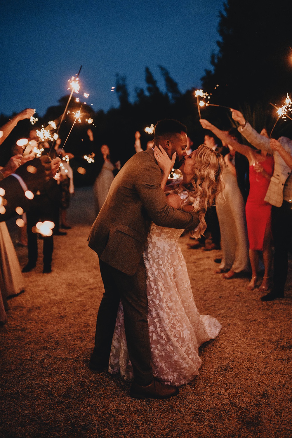 Sparkler Send Off Manor Lake Wedding Grace Dove Photography