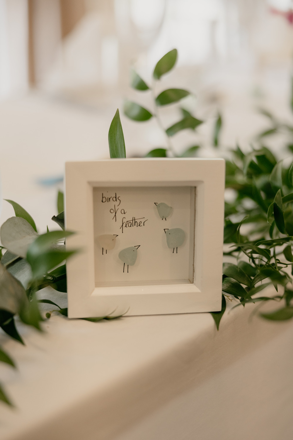 Table Name Frame Millbrook Lodge Hotel Wedding Iain Irwin Photography