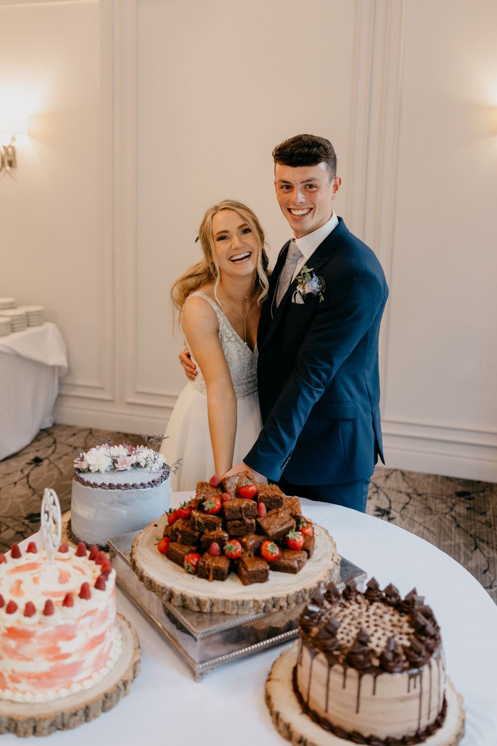 Butercream Cake Dessert Table Millbrook Lodge Hotel Wedding Iain Irwin Photography