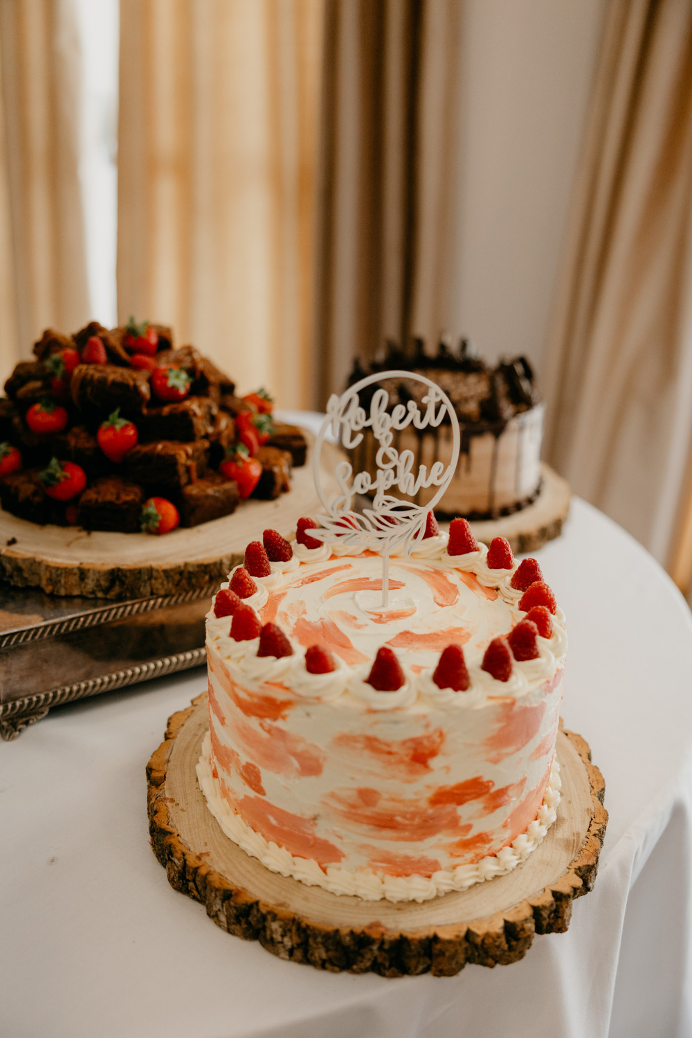 Butercream Cake Dessert Table Millbrook Lodge Hotel Wedding Iain Irwin Photography