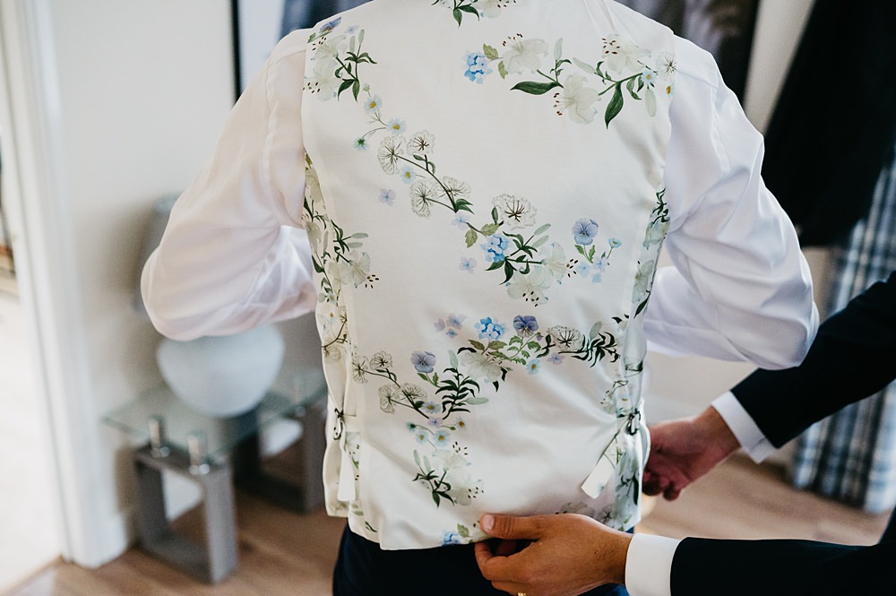Outside Inside Wedding Kevin Fern Photography Floral Waistcoat Groom