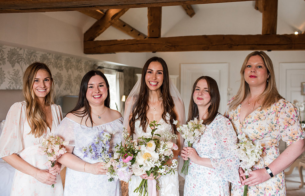Floral Bridesmaid Dress Staffordshire Country Estate Wedding Jo Hastings Photography