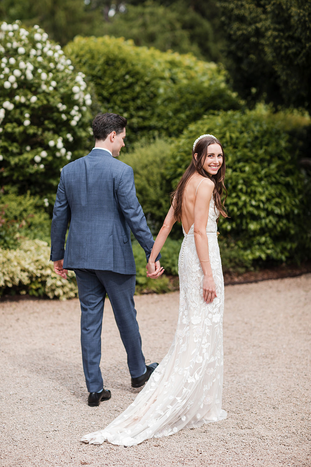 Dress Gown Bride Bridal Boho Embroidery Hermione de Paula Staffordshire Country Estate Wedding Jo Hastings Photography
