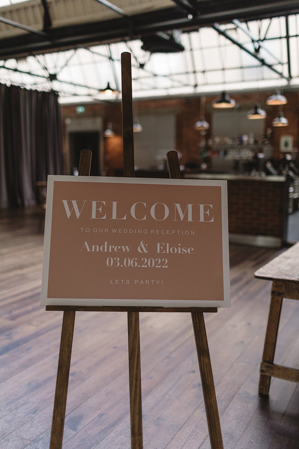 Welcome Sign Streamers Wedding Decor Louise Barry Photographer
