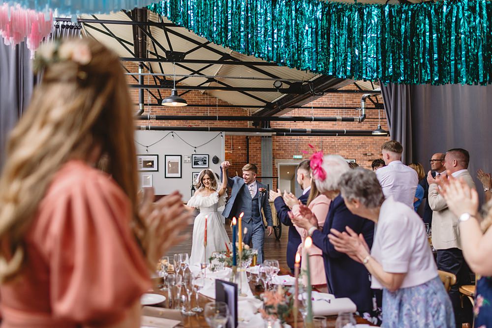 Streamers Wedding Decor Louise Barry Photographer