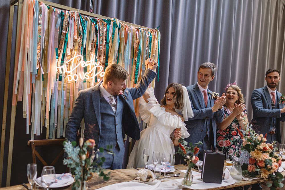 Streamers Wedding Decor Louise Barry Photographer