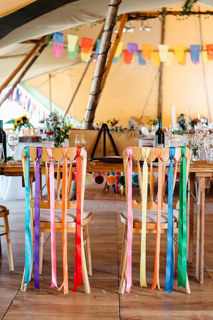 Wedding Ideas Chair Ribbons Fiona Kelly Photography