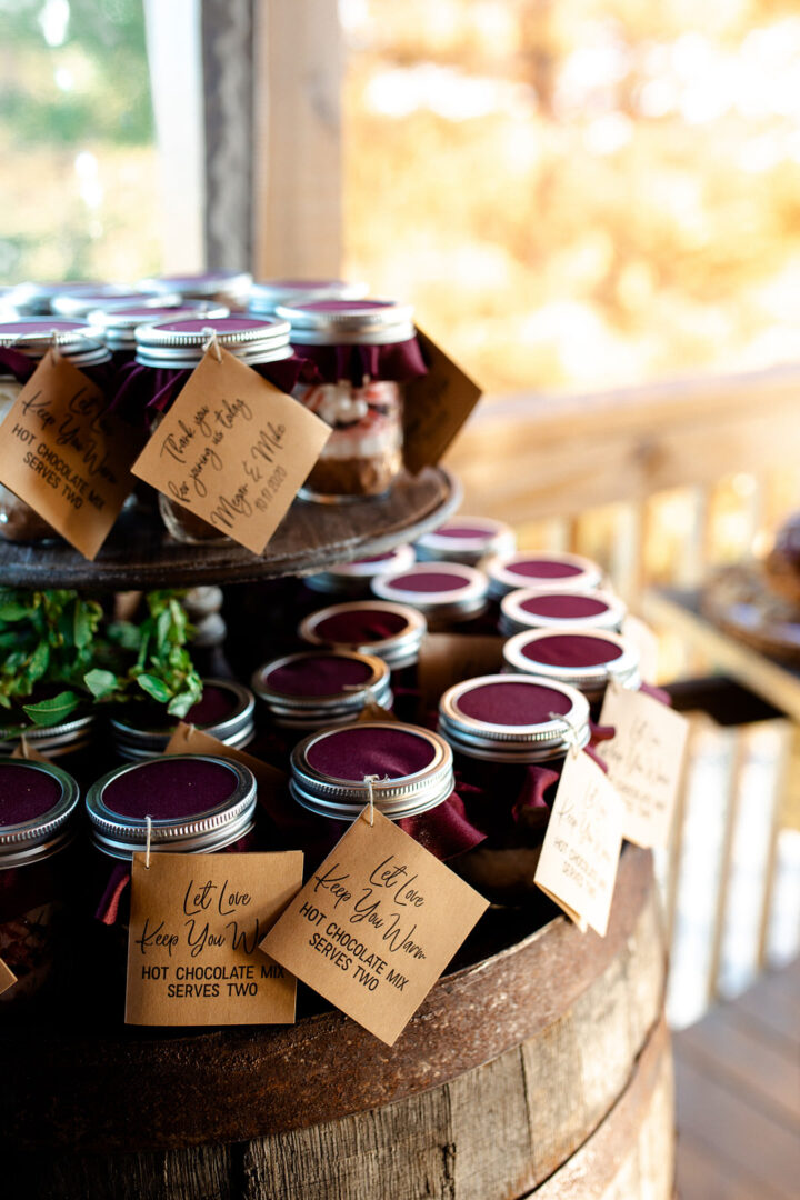 Wedding Ideas Hot Chocolate Jars Alexa Frankovitch Photography