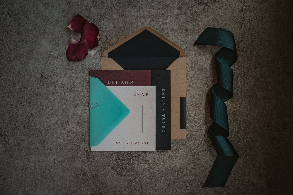 Wedding Ideas Invitation Reverse Print Tom Halliday Photography