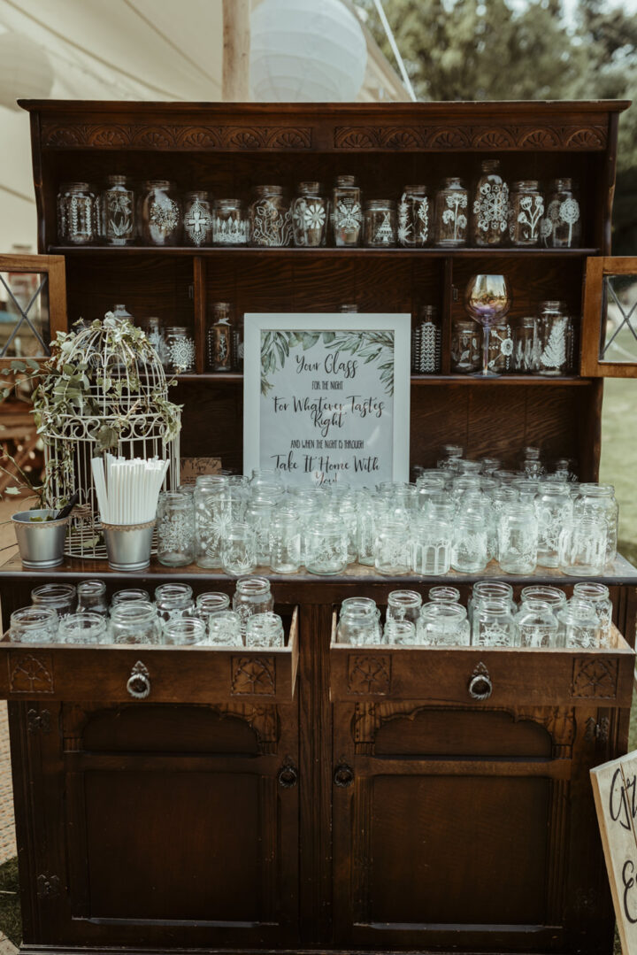 Wedding Ideas Jar Glasses Jess Soper Photography