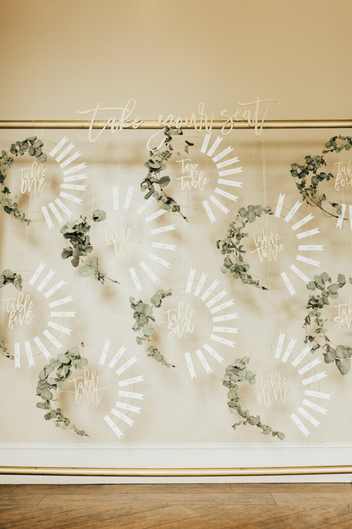 Wedding Ideas Wreath Hoop Table Plan Darina Stoda Photography