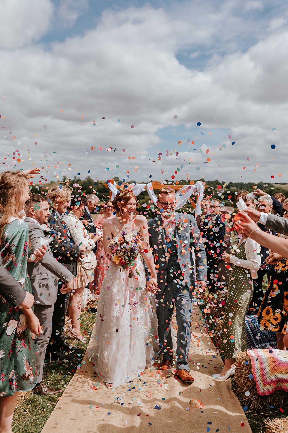Yorkshire Village Hall Wedding Maddie Farris Photography Confetti Throw