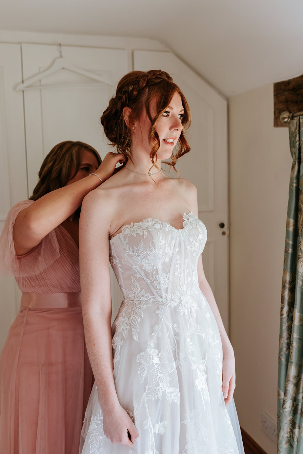 Dress Gown Madi Lane Bridal Lace Tulle Yorkshire Village Hall Wedding Maddie Farris Photography