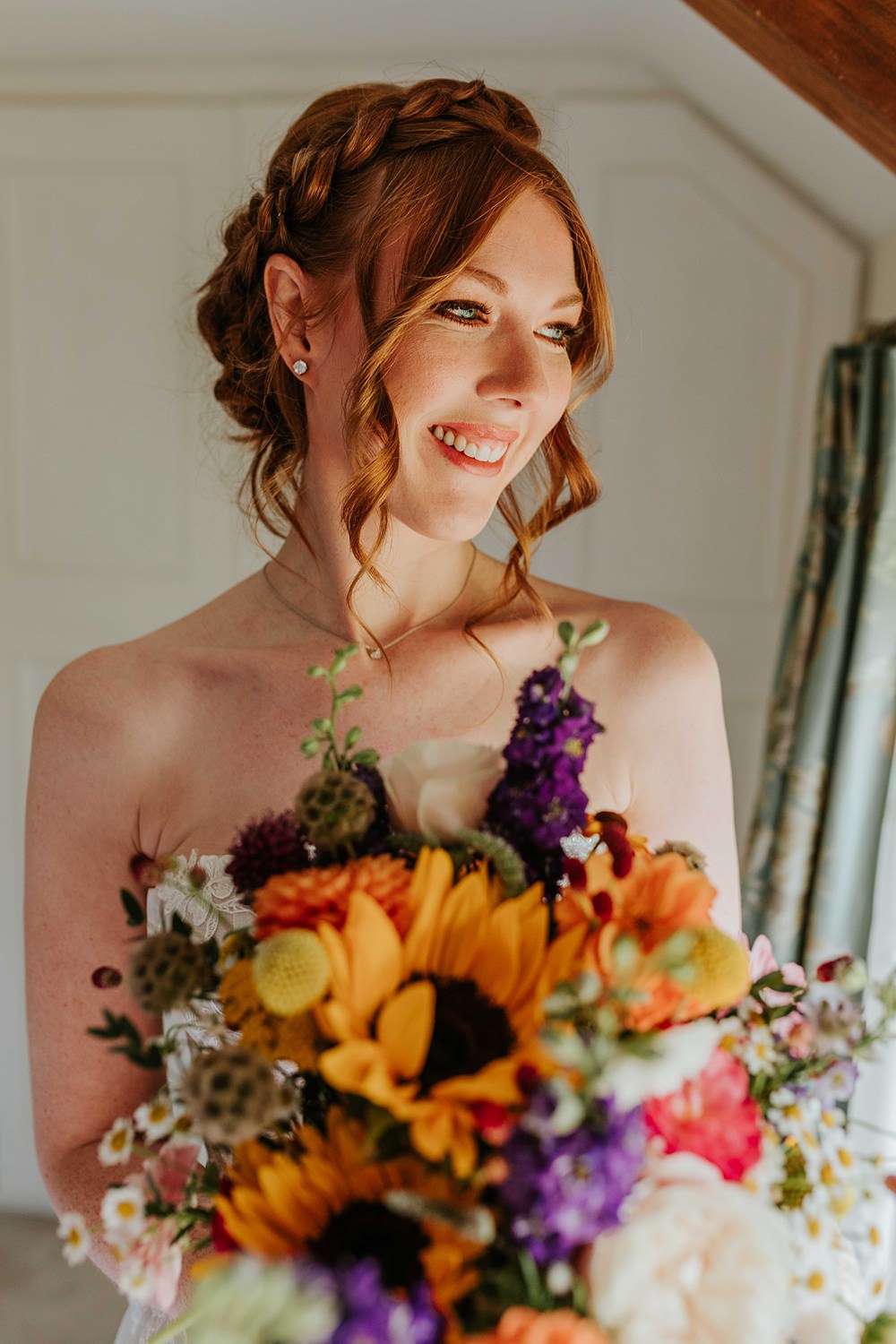 Bride Makeup Yorkshire Village Hall Wedding Maddie Farris Photography