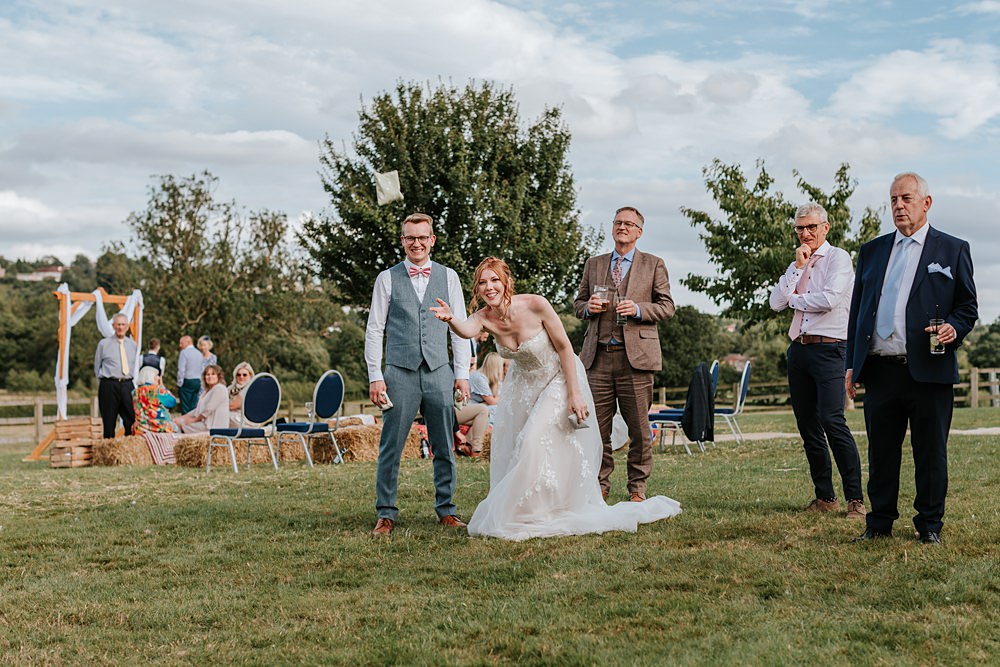 Bean Bag GameYorkshire Village Hall Wedding Maddie Farris Photography