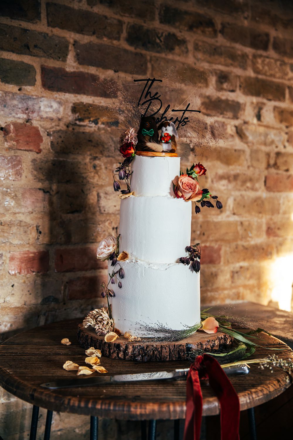 3 Tier Buttercream Cake Flowers Autumn Harvest Wedding Three Flowers Photography