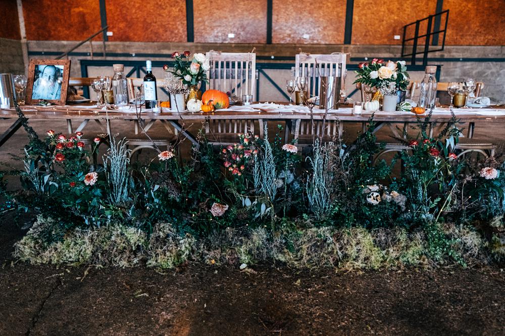 Flowers Wild Natural Top Table Floor Decor Autumn Harvest Wedding Three Flowers Photography