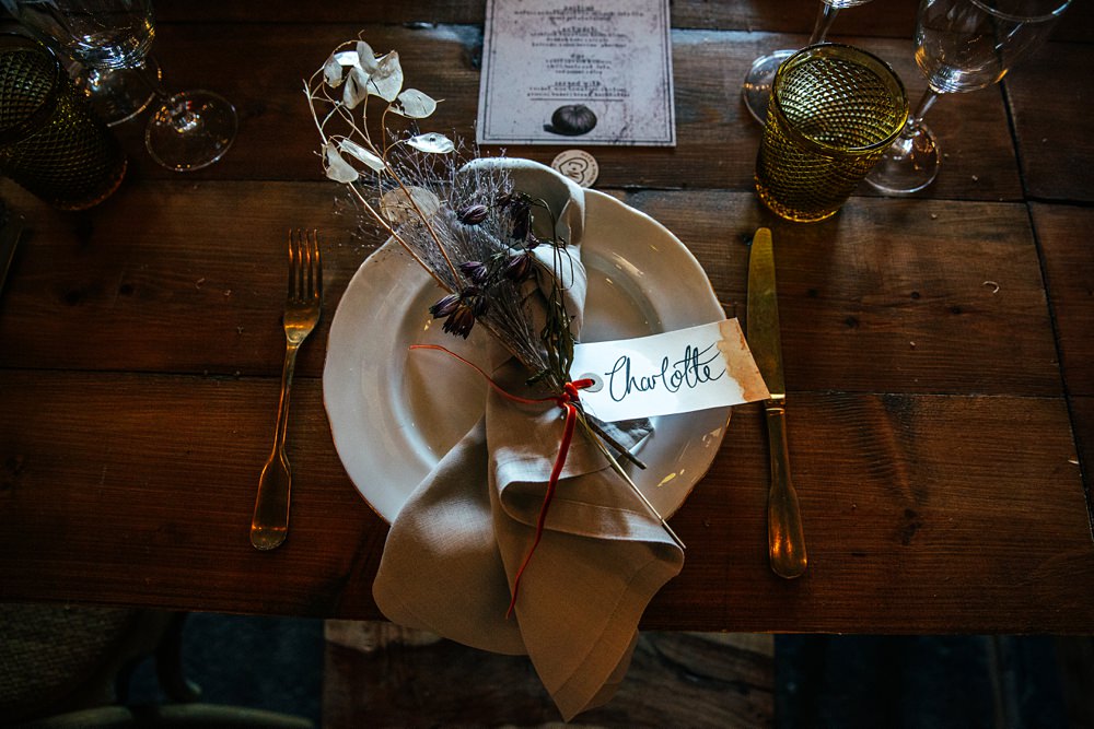 Table Decor Place Setting Autumn Harvest Wedding Three Flowers Photography