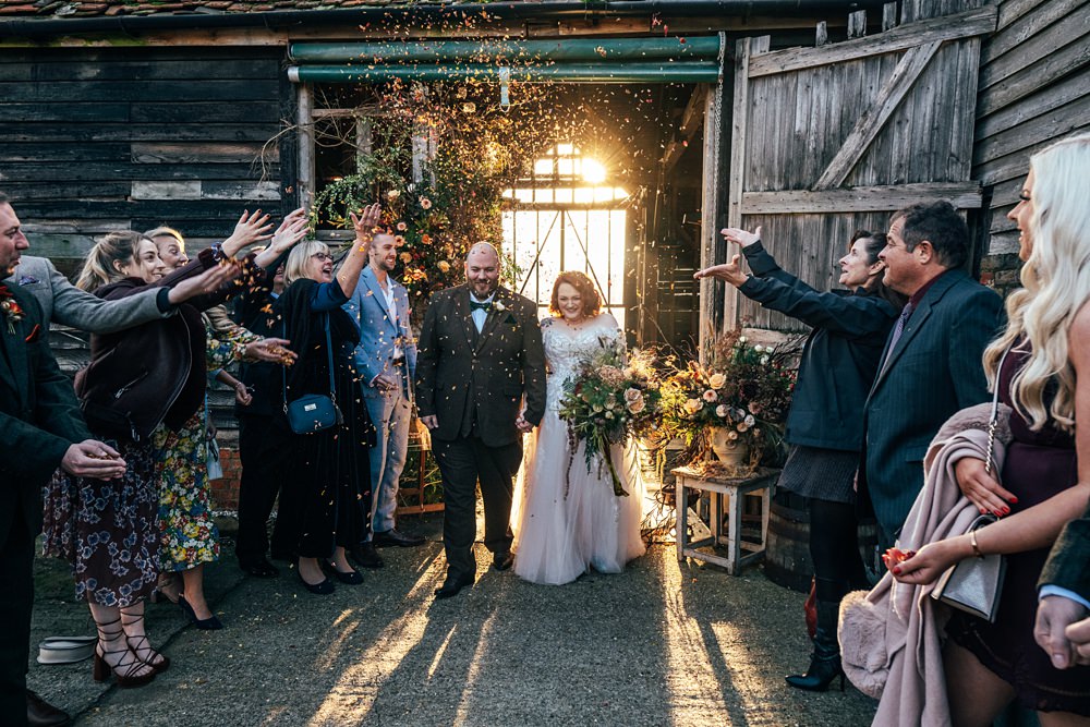 Confetti Throw Autumn Harvest Wedding Three Flowers Photography
