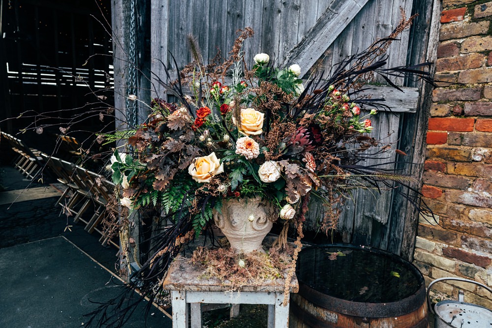 Urn Flowers Wild Natural Autumn Harvest Wedding Three Flowers Photography