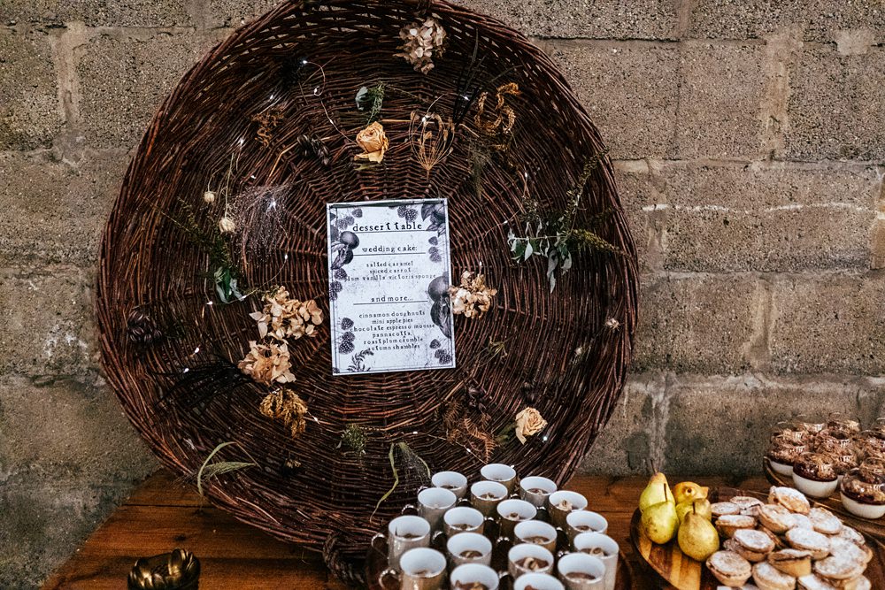 Cake Dessert Table Autumn Harvest Wedding Three Flowers Photography