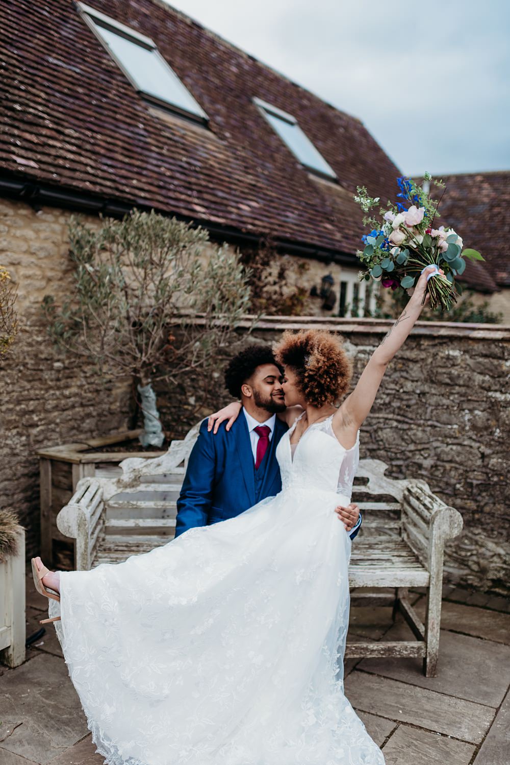 Blue Purple Gold Wedding Ideas Sarah J Scott Photography