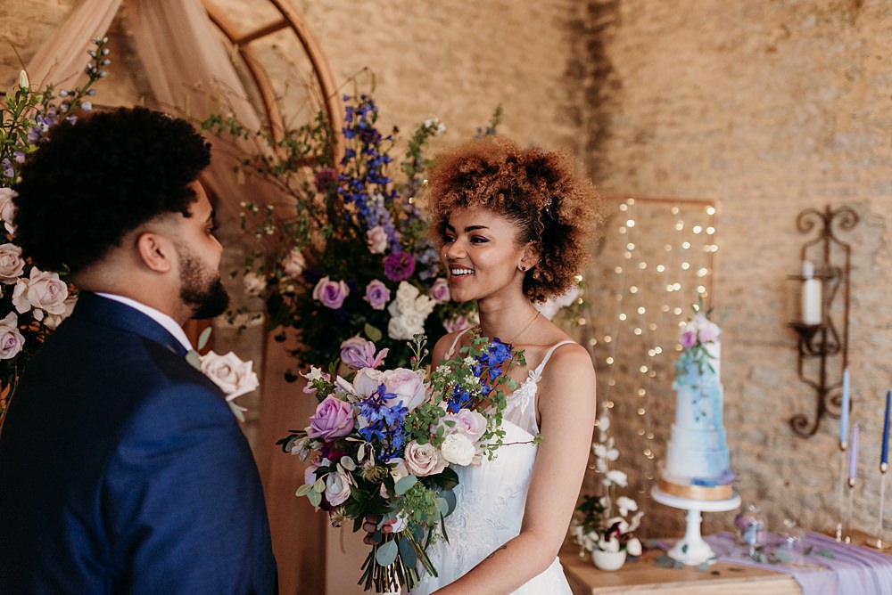 Blue Purple Gold Wedding Ideas Sarah J Scott Photography