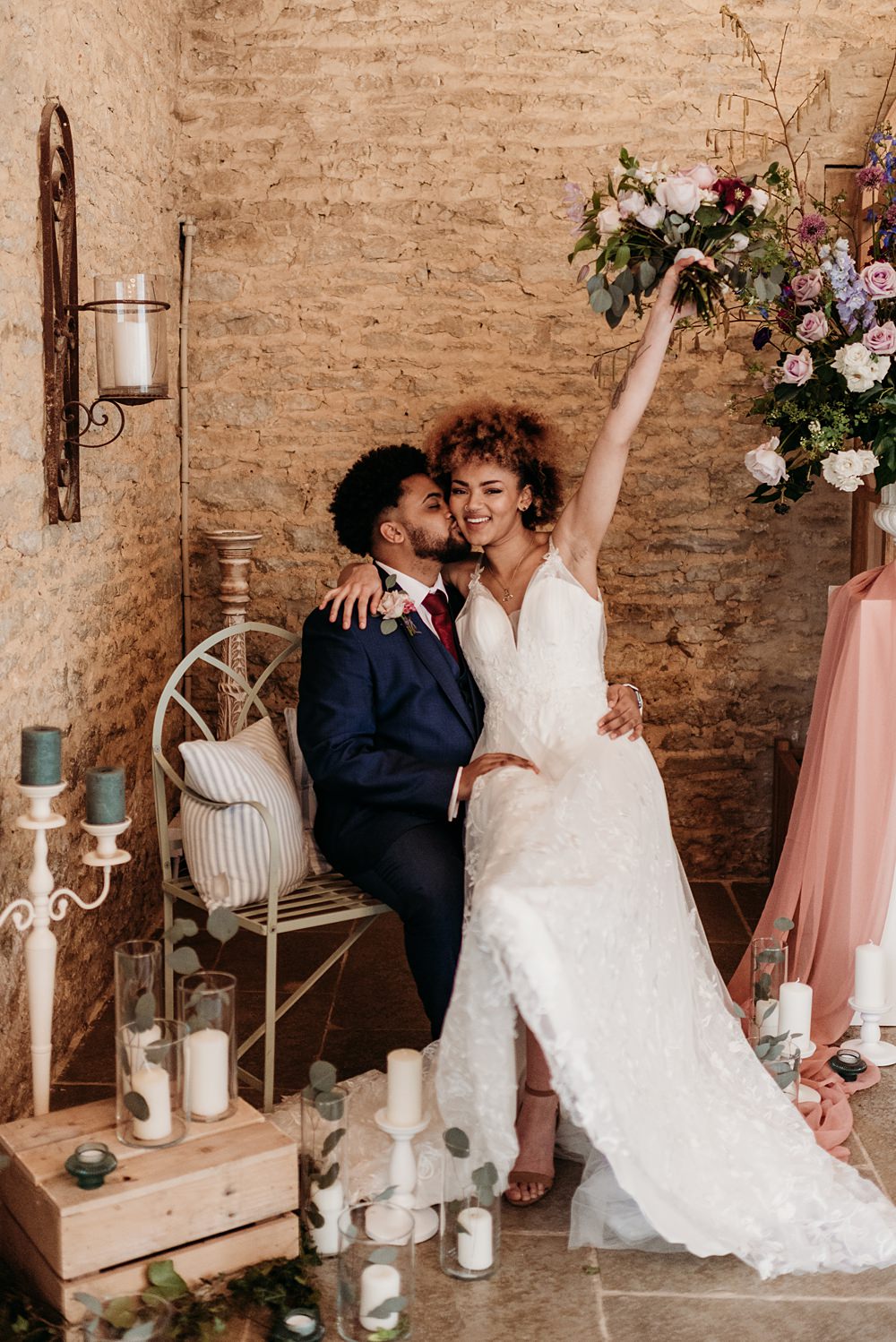 Blue Purple Gold Wedding Ideas Sarah J Scott Photography