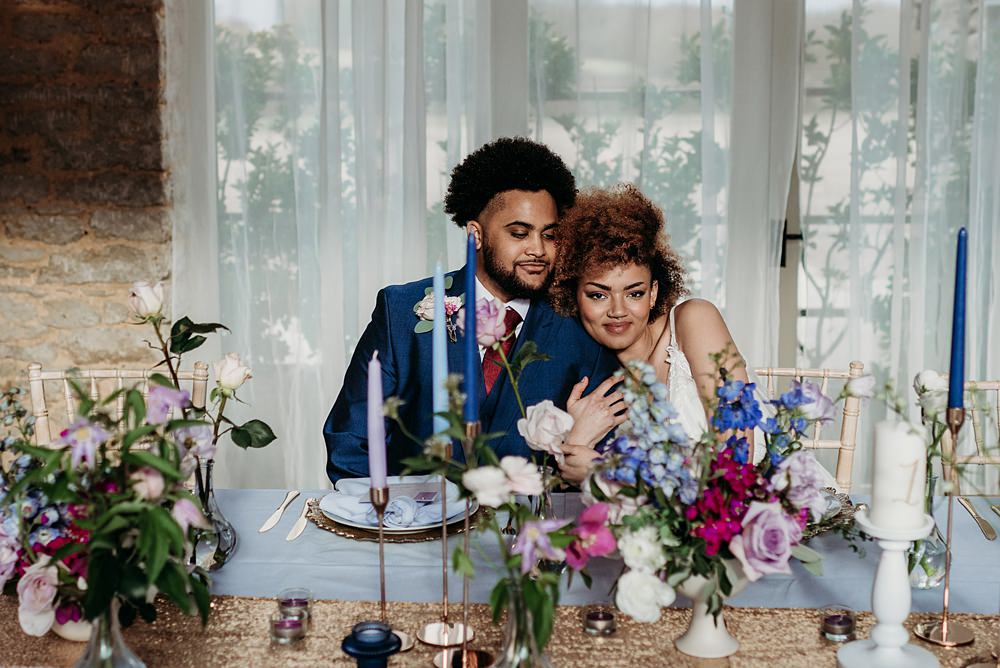 Blue Purple Gold Wedding Ideas Sarah J Scott Photography