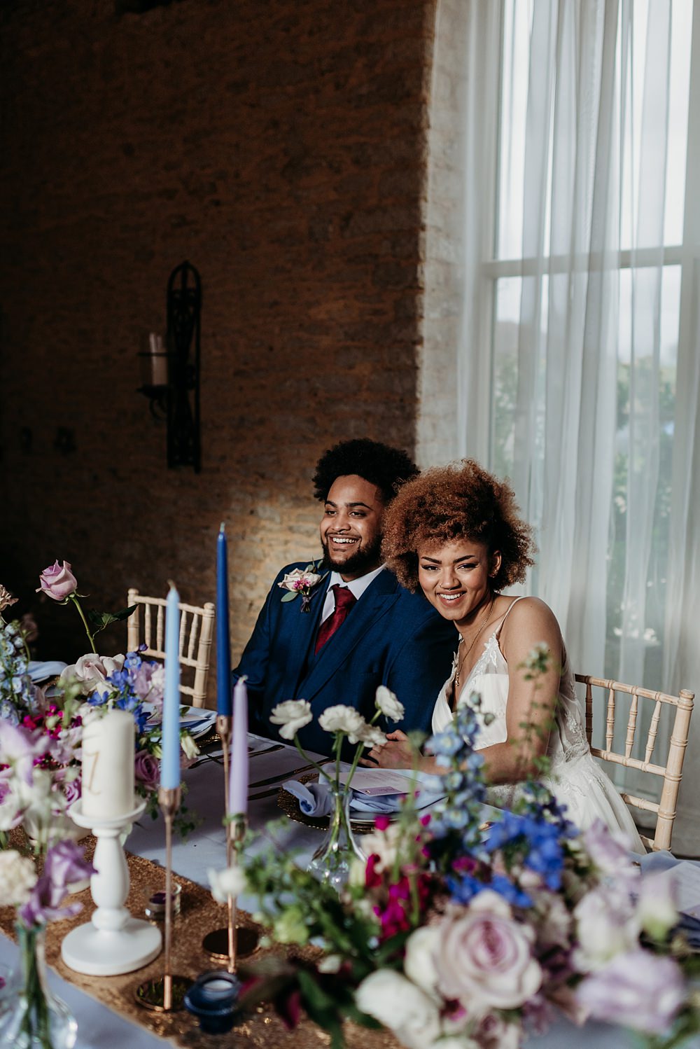 Blue Purple Gold Wedding Ideas Sarah J Scott Photography