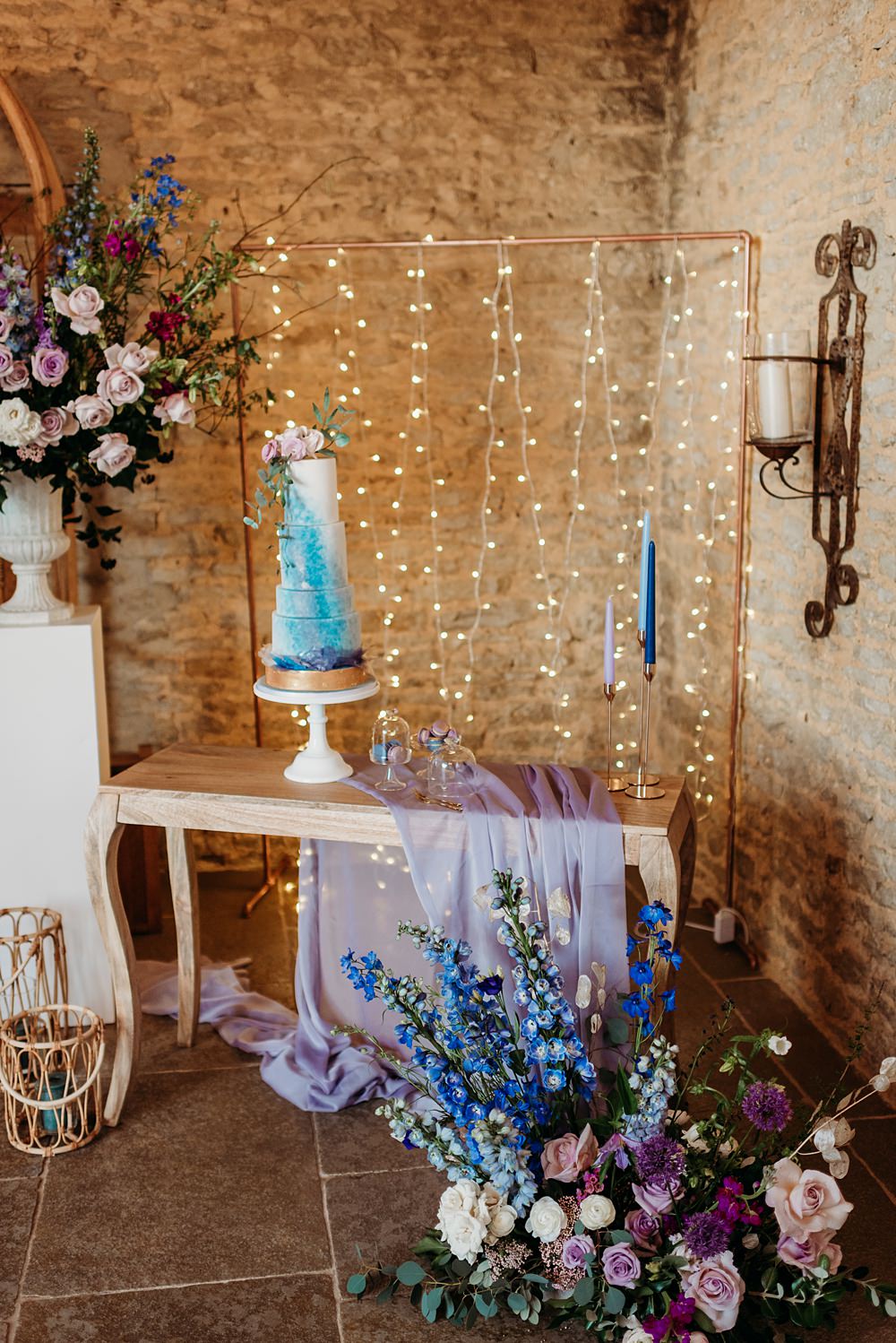Super Beautiful Blue Purple \u0026 Gold Wedding Ideas, image size:1000x1498