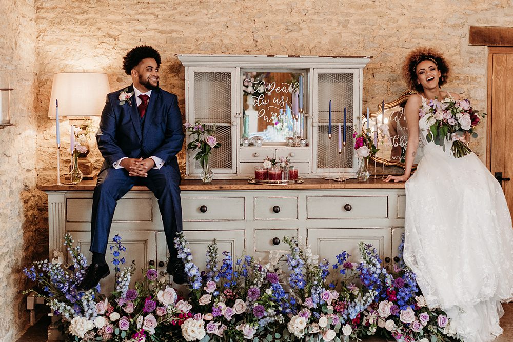 Blue Purple Gold Wedding Ideas Sarah J Scott Photography