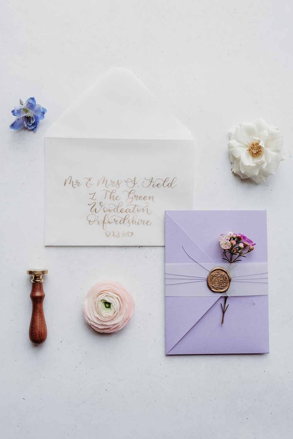 Stationery Invitations Blue Purple Gold Wedding Ideas Sarah J Scott Photography