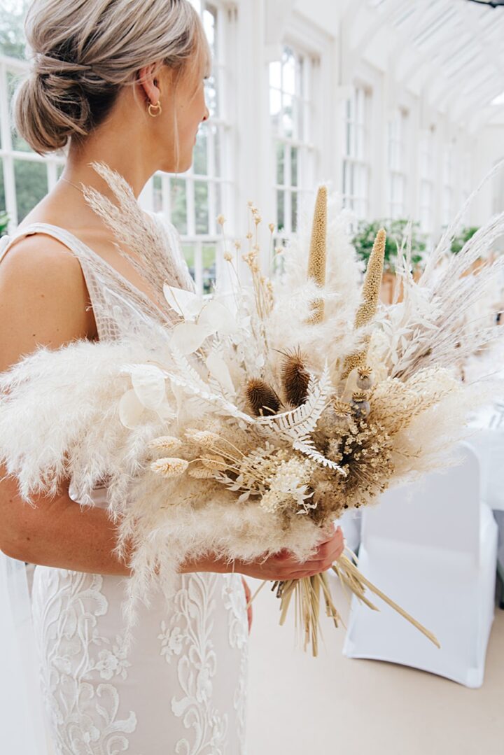 Boho Wedding Bouquet Dried Grass Jenny Rose Photography