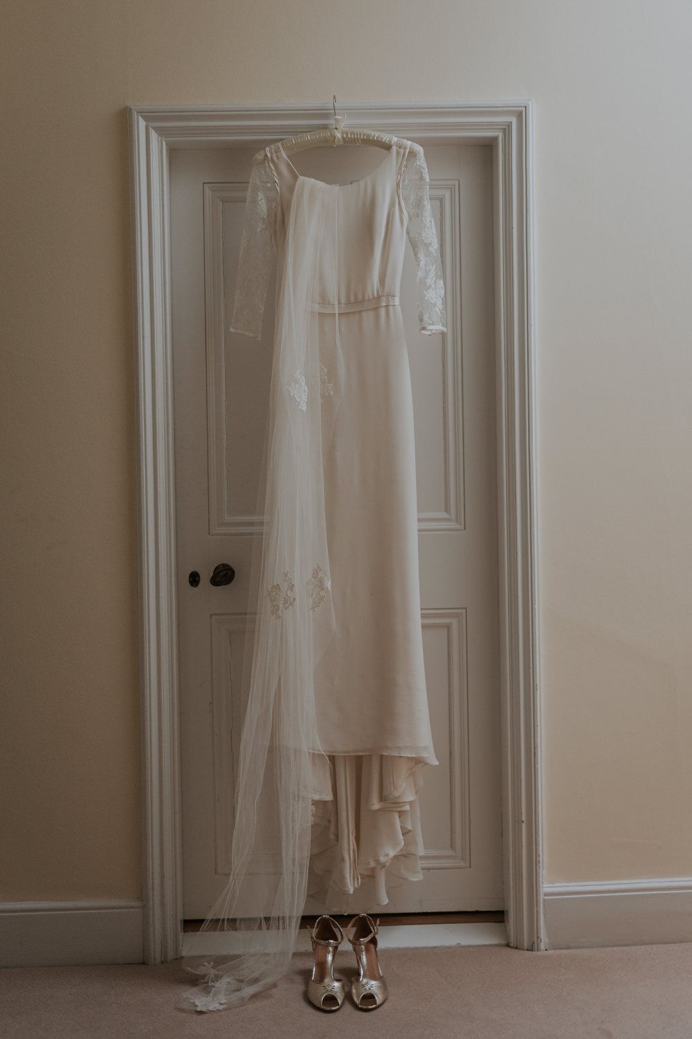 Dress Gown Shoes Bridal Clear Roof Marquee Wedding Grace Pham Photography