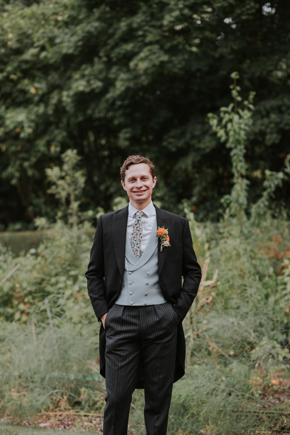 Groom Traditional Morning Suit Clear Roof Marquee Wedding Grace Pham Photography