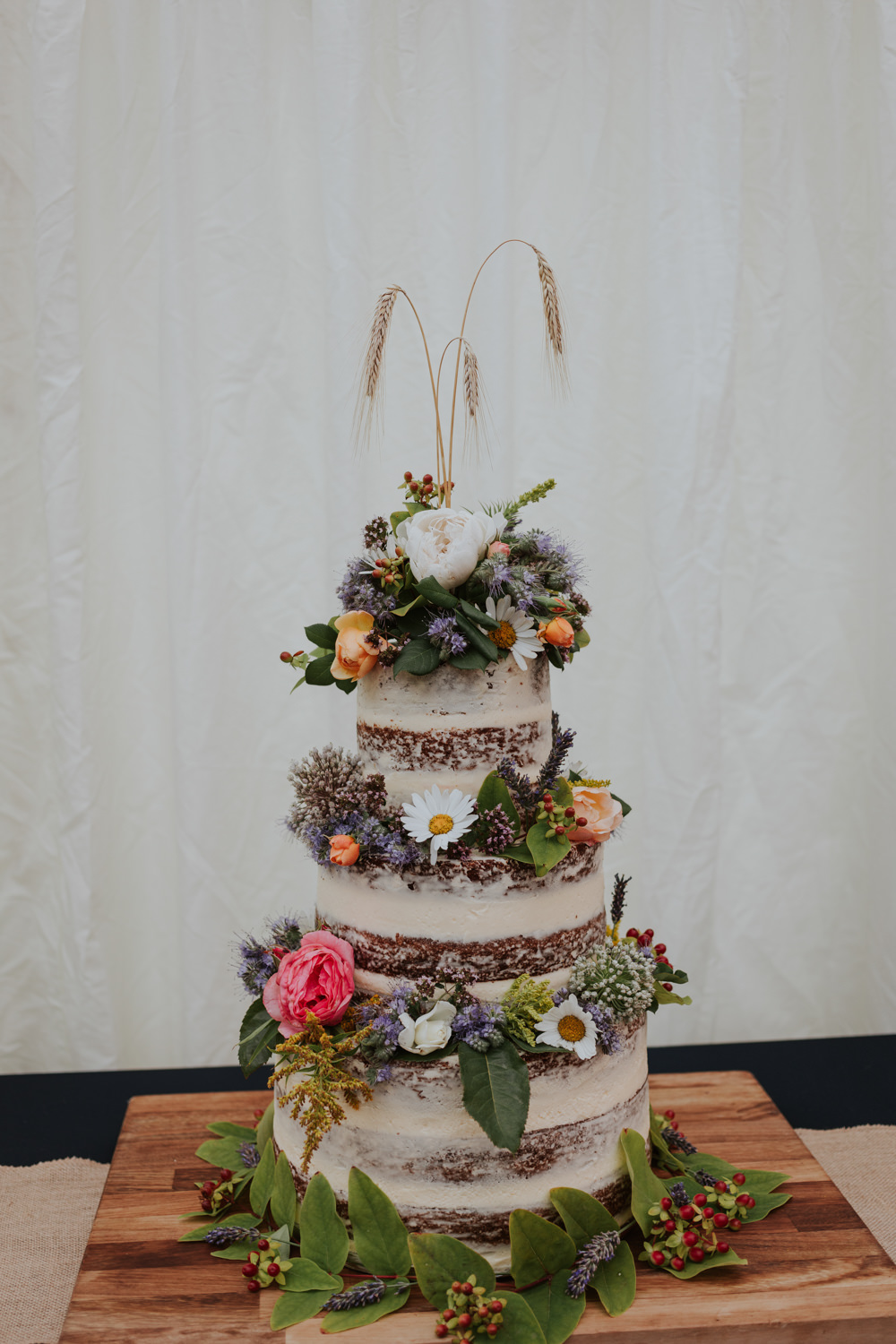 Semi Naked Cake Flowers Clear Roof Marquee Wedding Grace Pham Photography
