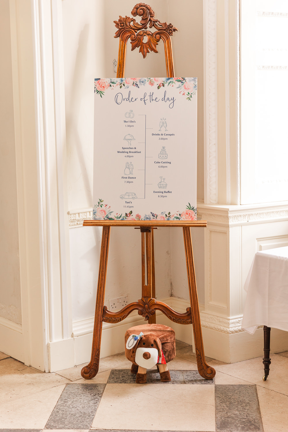 Floral Sign Crowcombe Court Wedding James and Kerrie Photography