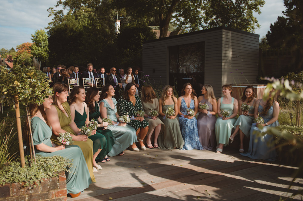 Green Blue Bridesmaid Dresses Mismatched Photo Sasha Weddings