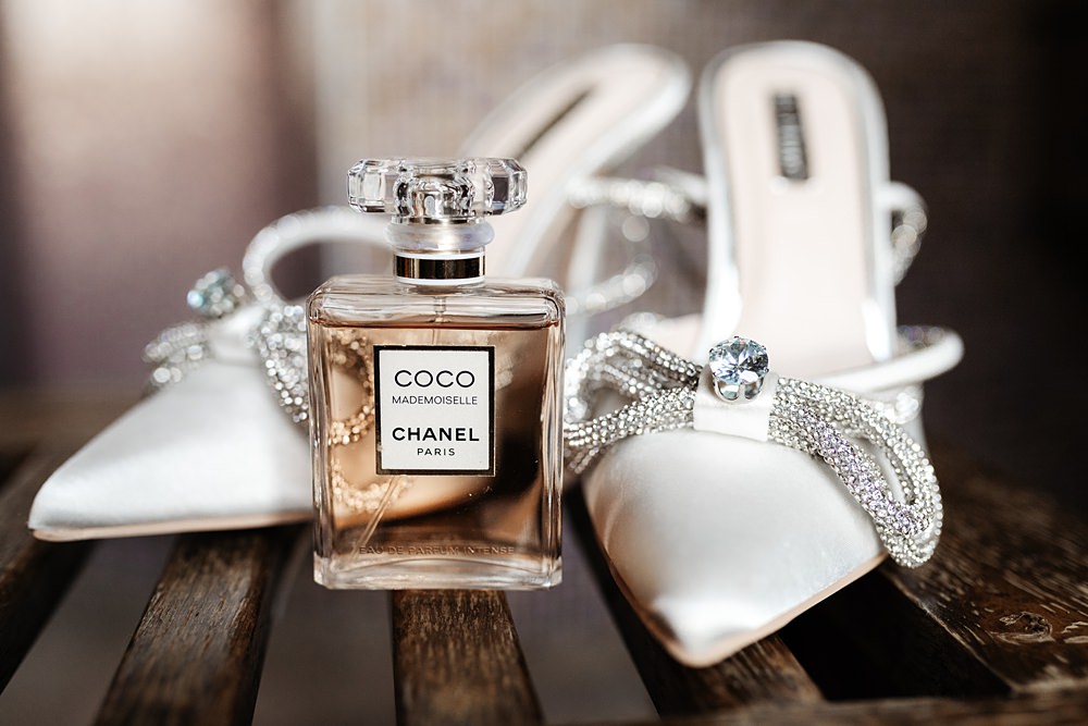Perfume Bridal Shoes Lainston House Wedding Chloe Caldwell Photography